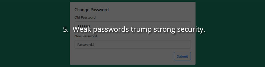 Weak passwords trump strong security