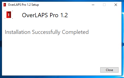 OVERLAPS Pro 1.2 Installation Completed