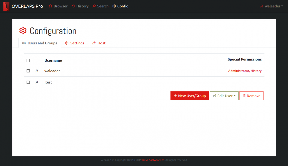 Managing Users and Groups in OVERLAPS