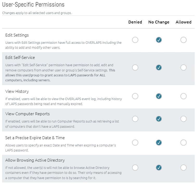 Edit Multiple Users' Access Levels