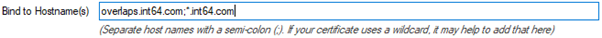 Binding a wildcard certificate
