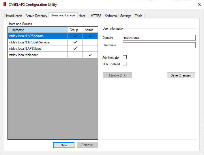 Adding an Administrator from the Configuration Utility