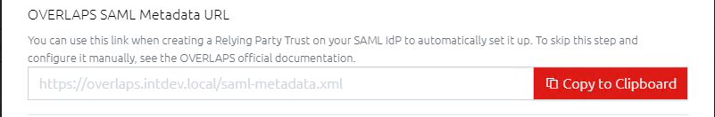 SAML Configuration Window - Certificate