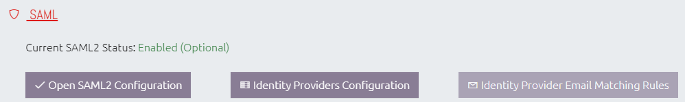 SAML Status and Controls