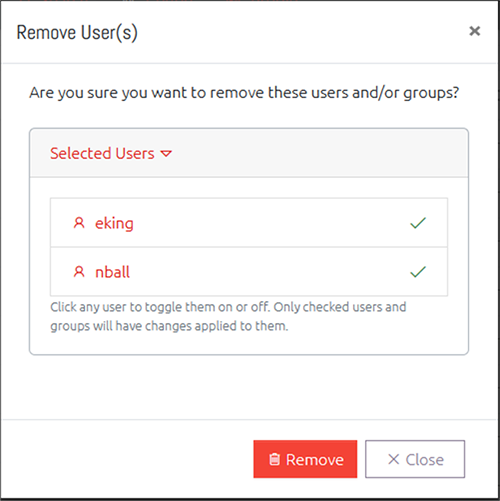Removing a User