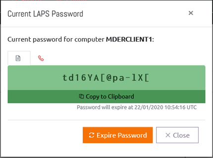 Viewing a LAPS Managed Password